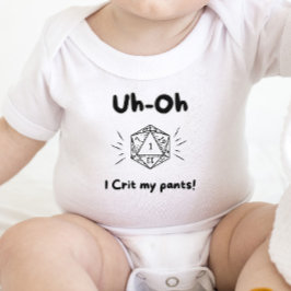 Body Para Bebé DnD Baby - Oh-Oh, ¡lloro mis pantalones!