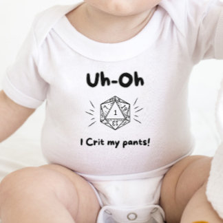 Body Para Bebé DnD Baby - Oh-Oh, ¡lloro mis pantalones!