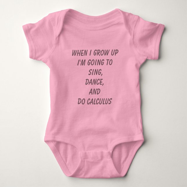 Body Para Bebé Do Calculus - Chica Power baby tee (Anverso)