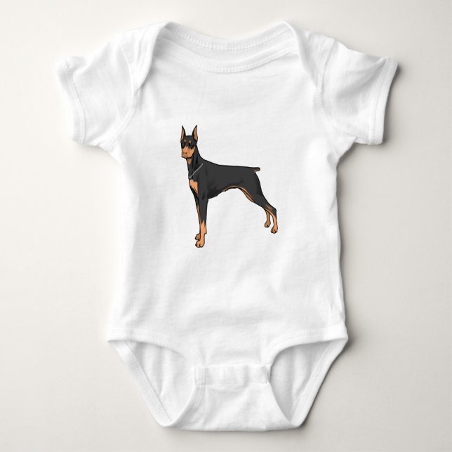 Body Para Bebé Dobermann doberman (Anverso)