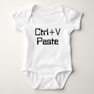Body Para Bebé Doble 2 Ctrl+v Pegar nerd Geek