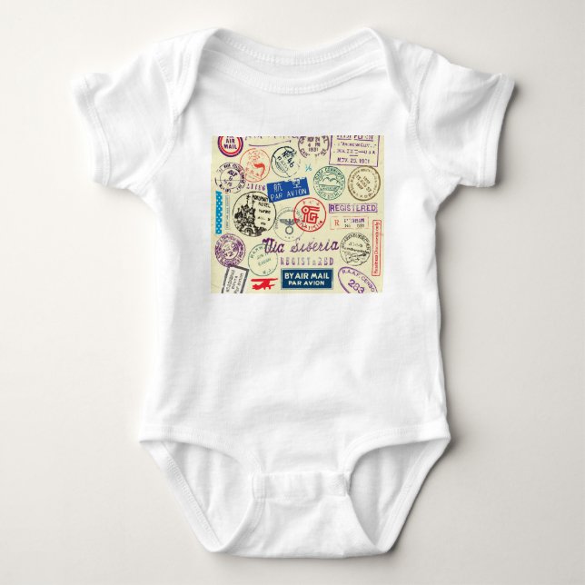 Body Para Bebé Documento de época: Colección de conjunto de sello (Anverso)
