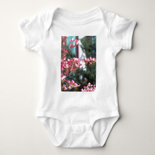 Body Para Bebé Dogwood rosa (Anverso)