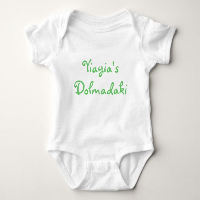 Body Para Bebé Dolmadaki de Yiayia (Anverso)