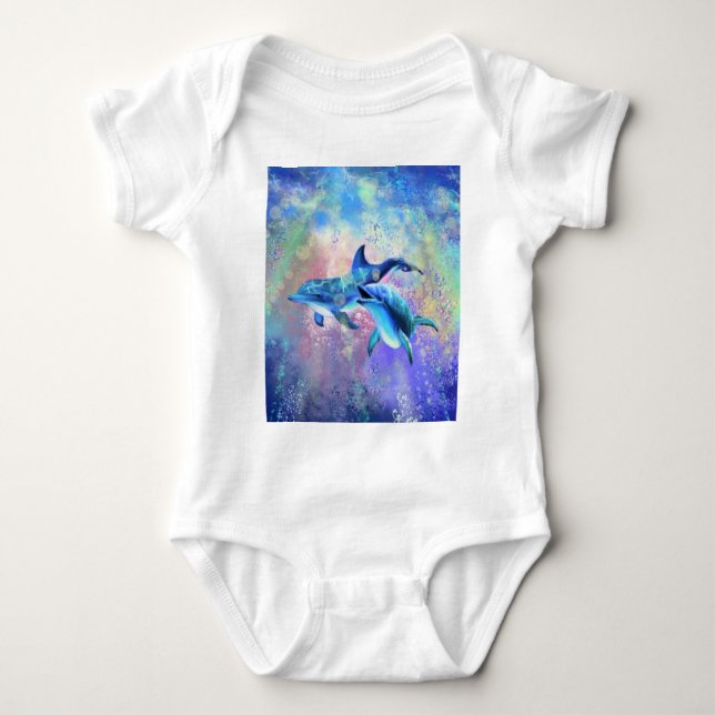 Body Para Bebé Dolphin Baby Bodysuit (Anverso)