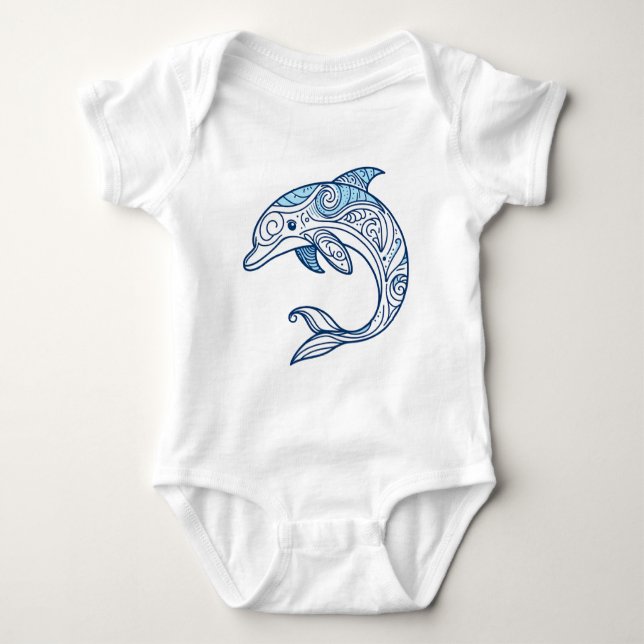 Body Para Bebé Dolphin Baby Bodysuit (Anverso)