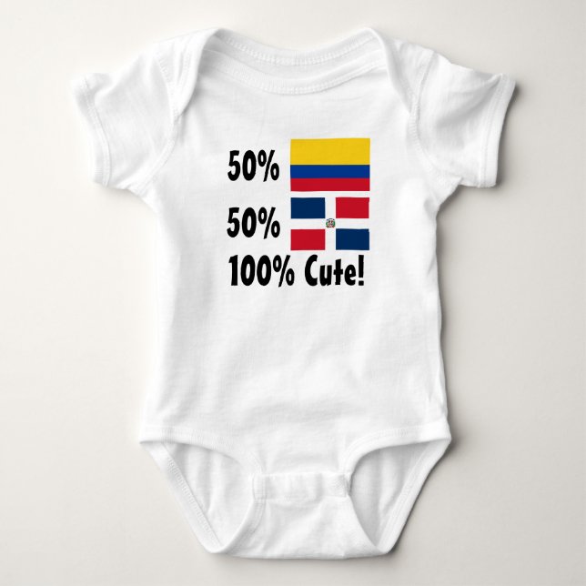 Body Para Bebé Dominican colombiano del 50% el 50% el 100% lindo (Anverso)