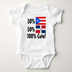 Body de bebé personalizado 50% dominicano puertorriqueño = 100% ropa de  niño y niña