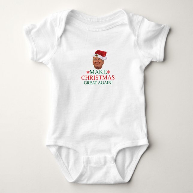 Body Para Bebé Donald Trump - haga navidad al gran otra vez bebé (Anverso)