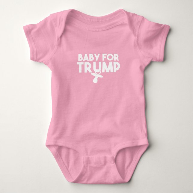 Body Para Bebé Donald Trump - Niña bebé para Trump (Anverso)