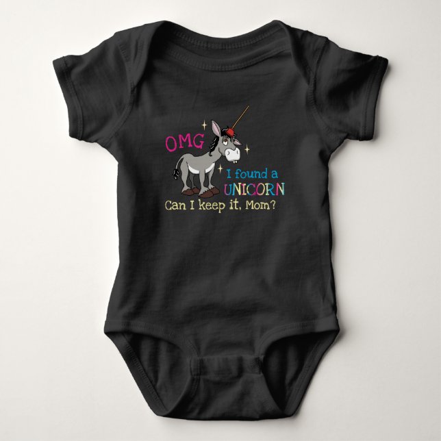 Body Para Bebé Donkey Unicorn divertido (Anverso)