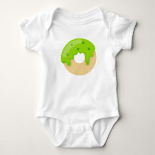 Body Para Bebé Donut Kawaii Lindo Glaseado Trébol Verde San Patri