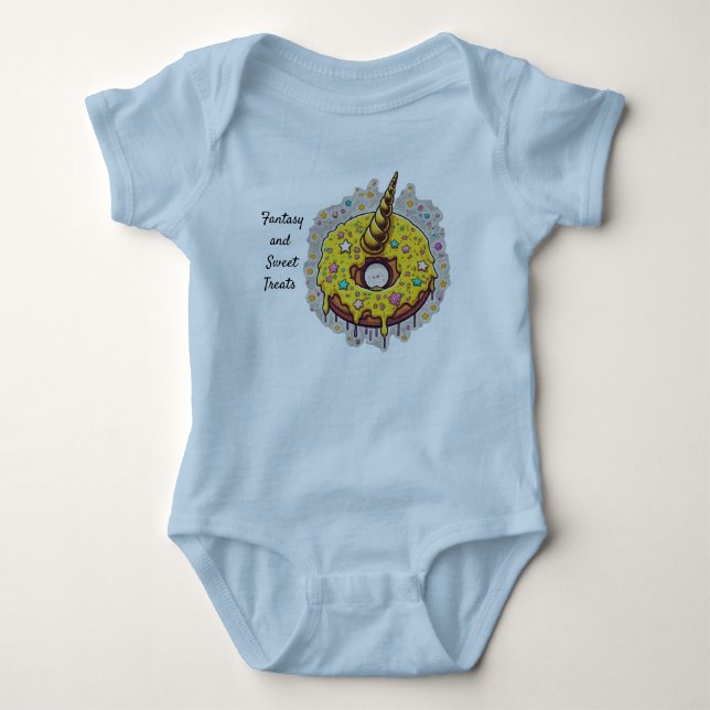 Body Para Bebé donut mágico de unicornio (Anverso)