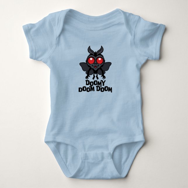 Body Para Bebé Doomy Doom Doom Adorable Cryptid Mothman (Anverso)