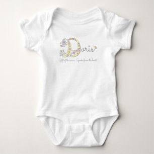 Body Para Bebé Doris chicas nombre y significado D camiseta monog