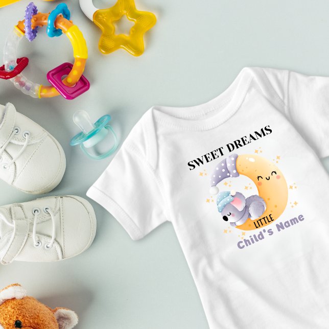 Body Para Bebé Dormir Koala Dulce Sueños Pequeños Personalizados (Subido por el creador)