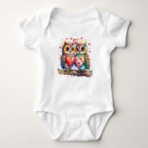 Body Para Bebé Dos búhos con amor, traje de bebé - lindo San Vale
