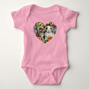 Body Para Bebé Dos conejos Little Lop Bunny