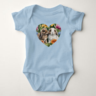 Body Para Bebé Dos conejos Little Lop Bunny