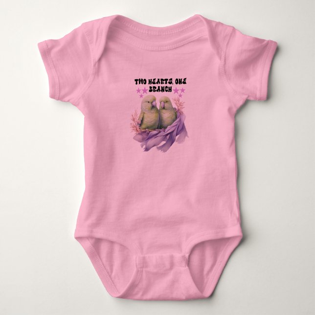 Body Para Bebé Dos+Corazones+Uno+Rama+Toddler+Tee (Anverso)