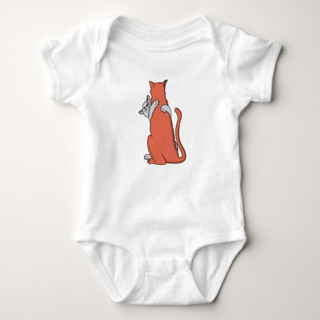 Body Para Bebé Dos Gatos Abren Amistad (Anverso)