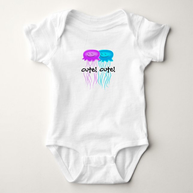 Body Para Bebé Dos medusas Personalizados (Anverso)