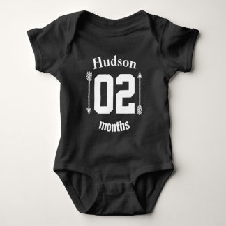 Body Para Bebé Dos meses de edad Flechas de bebé niño personaliza