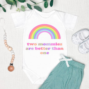 Body Para Bebé Dos momias son mejores que una - Arcoiris