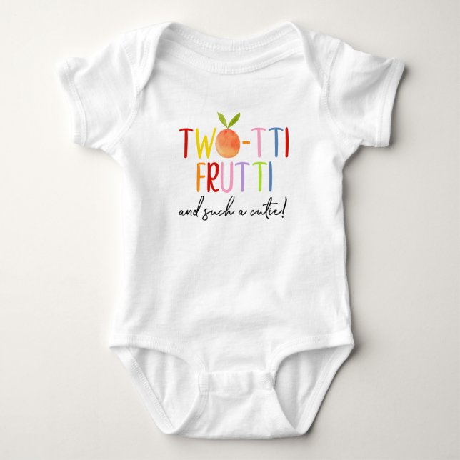 Body Para Bebé Dos tti Frutti Cutie Fruit Segundo Cumpleaños (Anverso)