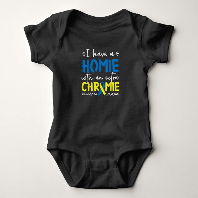 Body Para Bebé Down Syndrome Awareness  For Friend Homie Down Syn (Anverso)