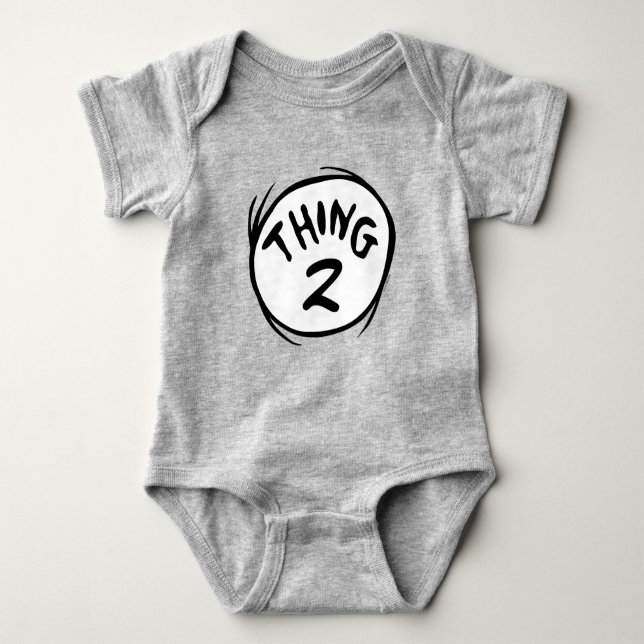 Body Para Bebé Dr. Seuss | Cosa Uno personalizada Cosa Dos (Anverso)