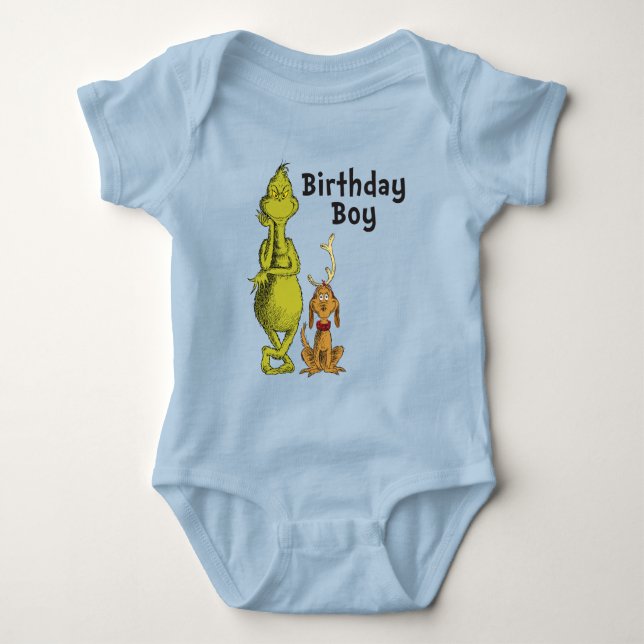 Body Para Bebé Dr. Seuss | Cumpleaños de invierno del Grinch (Anverso)