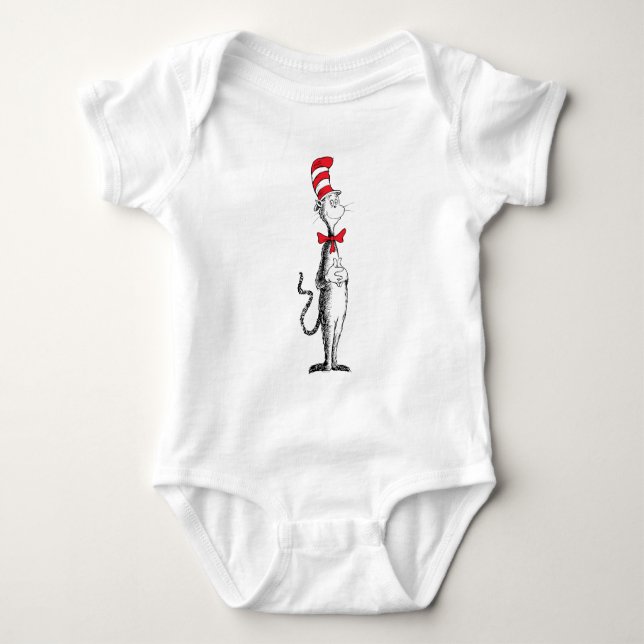 Body Para Bebé Dr. Seuss El gato con sombrero de pie (Anverso)