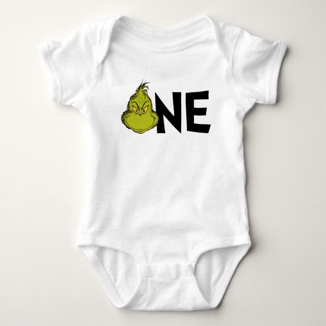 Body Para Bebé Dr. Seuss | Grinch Invierno Cumpleaños 1 (Anverso)