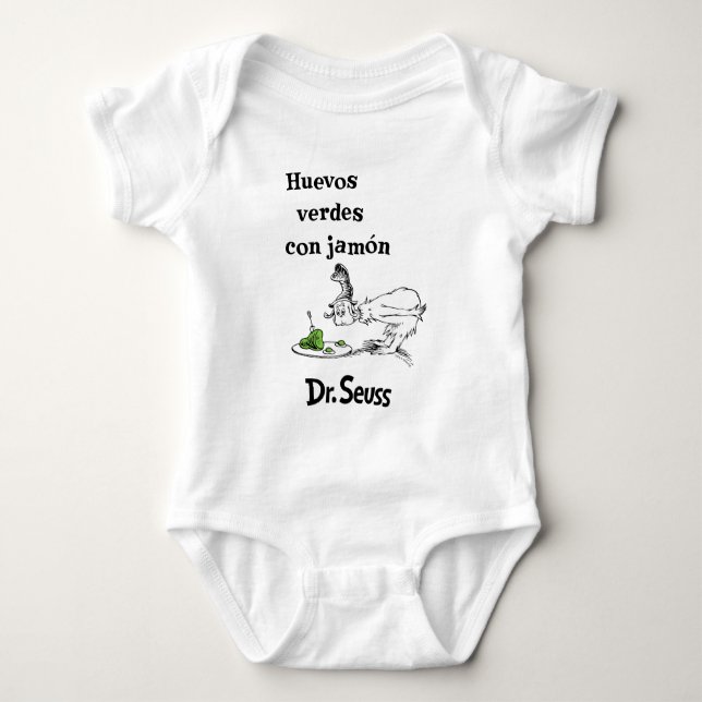 Body Para Bebé Dr. Seuss Huevos Verdes con Jamón en Español (Anverso)