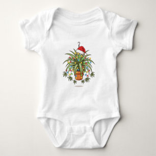 Body Para Bebé Dracaena Alta Planta Araña Sombrero Santa Navidad 