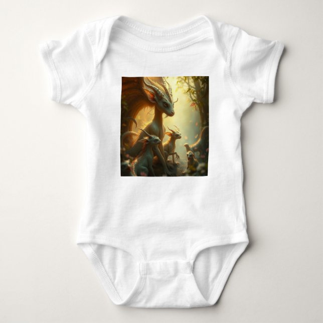 Body Para Bebé „Drachenmutter im goldenen Wald“ (Anverso)