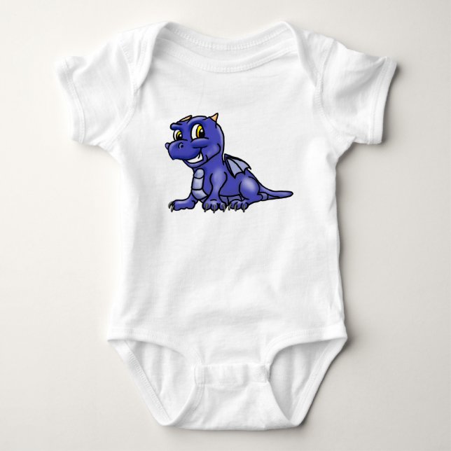 Body Para Bebé Dragón azul de bebé (Anverso)