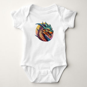 Body Para Bebé Dragón Chino De Dibujos Animados Colorido