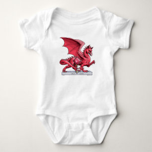 Body Para Bebé Dragón de Birthstone de julio: Rubí