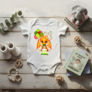 Body Para Bebé Dragón de cumpleaños