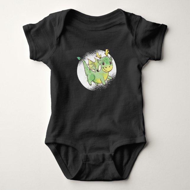 Body Para Bebé Dragón de Cute (Anverso)