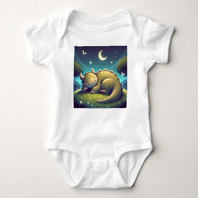 Body Para Bebé Dragón dormido (Anverso)