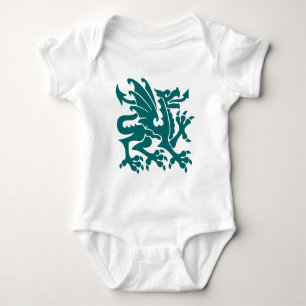 Body Para Bebé Dragón heráldico 01 - Moss Green