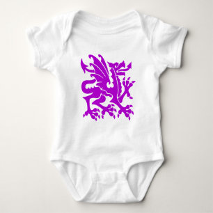 Body Para Bebé Dragón heráldico 01 - Púrpura