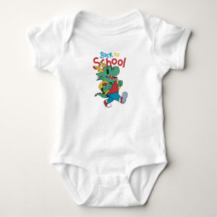 Body Para Bebé Dragón lindo de vuelta al arte escolar