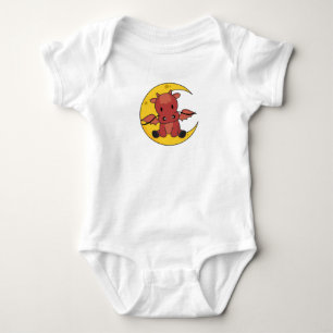 Body Para Bebé Dragon Moon Buenas Noches Dragon Fantasía