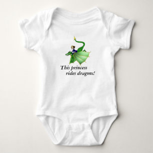 Body Para Bebé Dragon Princess Shirt, con palabras
