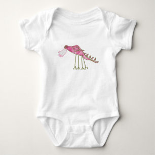 Body Para Bebé Dragón rosa y verde para bebés