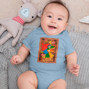 Body Para Bebé Dragon Wood Red Gold de Año Nuevo chino